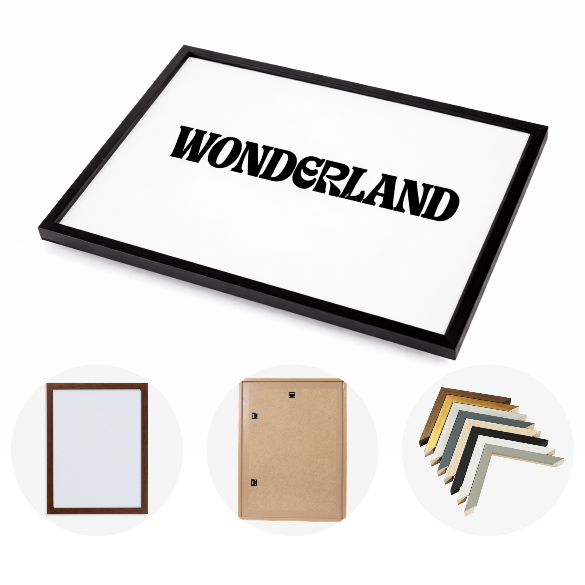 Solid wood frames in multiple finishes